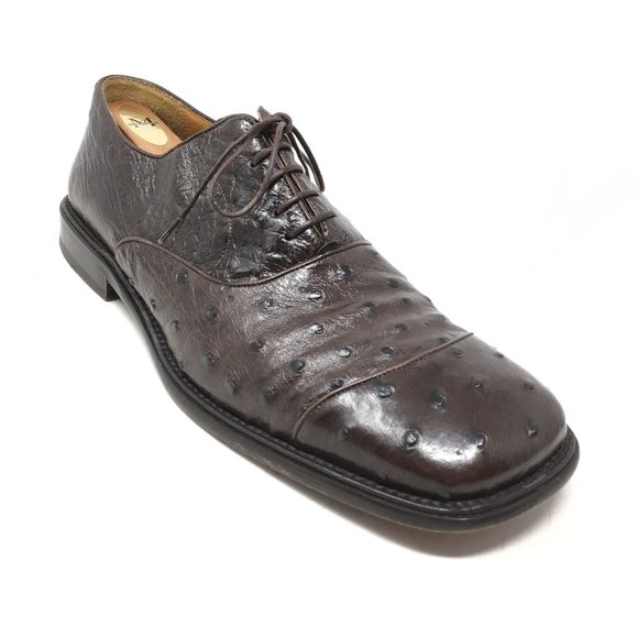 Mezlan Oxfords Shoes Size 10.5 Brown Full Ostrich main image 8